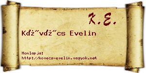 Kövécs Evelin névjegykártya