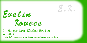 evelin kovecs business card