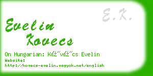 evelin kovecs business card